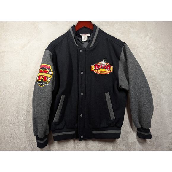 Vintage Disneyland Mickey Championship Style Wool Blend Varsity Jacket Sz Small - Picture 1 of 10